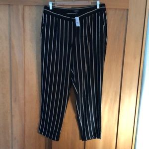 LOFT Drawstring Pinstripe Pants